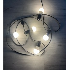 5 METRE 5 DUYLU E-27 DIŞ MEKAN ASKI DUYLU EKLENEBİLİR KIR ve BAHÇE AYDINLATMASI 